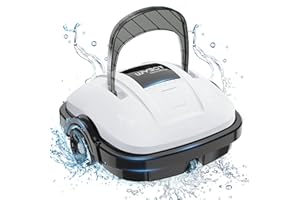 WYBOT Poolroboter Akku für 100 Minuten Betriebsdauer, Poolsauger Roboter Starke Saugkraft, Selbstparken, Automatischer Poolreiniger für Pools bis 80 m² Grundfläche