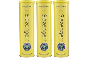 zaizah 4 - Balls Slazenger Wimbledon Tennis Balls Official Championship Ball - Durable, High-Performance for All Court Types - Premium Quality Yellow Tennis Balls - Long-Lasting Performance.
