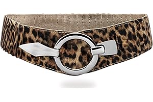 Glamexx24 Ceinture élastique pour Femmes, Vintage Ceinture de 6 cm de Large avec Anneau Argenté, pour Corset Robes Manteaux, Taillenweite 75cm-110cm