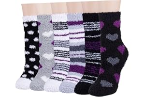 Blu Ninfee Kuschelsocken Damen Flauschige Kuschel Socken 6 Paar, Dicke Weiche Bettsocken Schlafsocken Mädchen, Warm Winter Flauschsocken Kuschelige Socken…