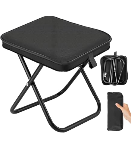 Tabouret Pliant Portable Léger - Siège Pliable Pour Pêche, Camping, Plage, Randonnée Avec Sac De Rangement