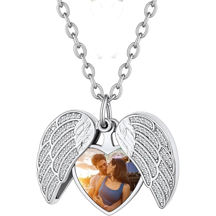 Pendentif Cœur Avec Ailes En Argent Sterling 925 - Bijou Femme Élégant, Cadeau Romantique