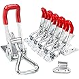 STARVAST 6 Pack Adjustable Toggle Clamp, 360lbs Holding Capacity Heavy Duty 4001 Style Toggle Latch Hasp Clamp for Door, Box Case Trunk, Quick Release Pull Latch, Sturdy Metal Draw Latch