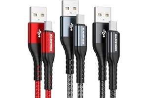 BLACKSYNCZE USB C Cable, 3-Pack 2M Type C Charger Cable Fast Charging Nylon Braided USB C Charger Cable for Samsung Galaxy S21 S20 fe S10 S9 S8 A21s A20e A51 A71, Huawei P40 P30, OnePlus, LG, Xperia