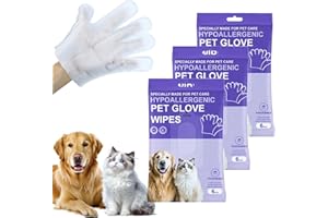PIWOSGOL 18 Piezas Espesamiento Guantes Lavar Perro Guantes Limpieza Perro Hipoalergénicas Pet Gloves Wipes Guantes Cuidado Mascota para la Limpieza y el Cuidado Diario De Perros y Gatos