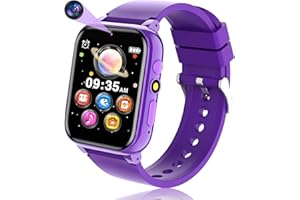 clleylise Kids Smart Watch for Kids, Upgrade Kids Smartwatch, Kids Smart Watches for Girls/Boys, Kids Watch Learning Toy Birthday Gifts with 26 Games/HD Camera/Music/Alarm Clock/Pedometer (Purple)