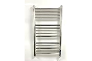 MANISSA Greened House Scaldasalviette Elettrico in Acciaio Inossidabile, Finitura a Specchio, Serie Siena, Montaggio a Parete, A720mm x L400mm