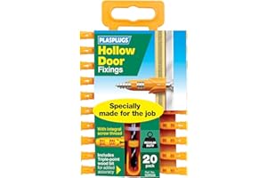 Plasplugs Hollow Door Plugs & Drill Bit 20 Pack