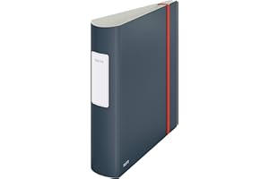 Leitz 180 Active Lever Arch File, 500 Sheet Capacity, 82 mm Spine, Cosy Range, A4, Velvet Grey, 10380089