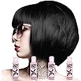 Crazy Colour Semi Permanent Hair Dye By Renbow Black No.30 (100ml) Box of 4