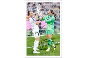 GENERIC Lucy Bronze & Mary Earps England Lionesses Euro 2022 Winners Signed 12x8 Inch Photo Print With Pre Printed Signature Autograph Gift