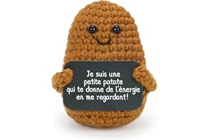 Aurasky Patata positiva Francese, Bambola Patata di Lana a Maglia Creativa