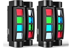 ‎U`KING UKing 2pcs Moving Head LED Discolicht 8 x 10W RGBW Beams LED Lichttechnik DMX 512 Sound Aktiviert für DJ Partylicht Lichteffekte Bühnenbeleuchtung Hausparty