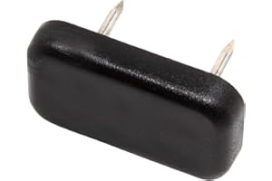 Adsamm® / 16 x patins glisseurs en plastique avec clou / noirs / 18x30 mm / rectangulaire / pieds glisseurs en plastique à clou pour meubles, de qualité optimale de Adsamm®