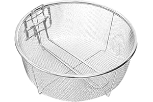 Leling Deep Fry Basket - Stainless Steel Ultrafine Mesh Oil Skimmer & French Fries Serving Basket