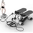 Dolphy Twist Stepper Machine with Resistance Bands, LCD Monitor and Height Adjustable Stepper Exercise Equipment | Tone Your Buttocks, Legs, Thighs, Waist & More for Home Workouts