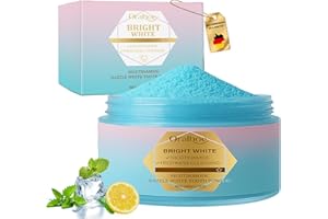 GELPRETTY 100g Polvo Blanqueador Dental Azul, Blanqueador Dental Profesional, polvo dental blanqueador, Fórmula Avanzada para Eliminar Manchas de Café/Té, Blanqueamiento Dental de Larga Duración