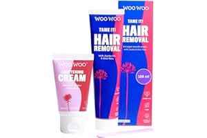 WooWoo It Takes Two! Natural Intimate Hair Removal Cream 100ml & Lighten It! Skin Brightening Cream 40ml