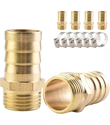 Schlauchanschluss mit Außengewinde, 1/4, 6mm, Messing