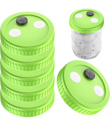 6 Couvercles Pour Pots Mason - Filtre PTFE 0.2µm Et Port Injection | Pour Culture Liquide Champignons