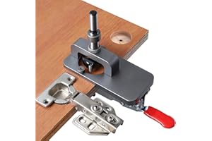 BTSAE Maschera cerniera 35 mm, Perforatrice maschera cerniera armadio porta, Set di Guide per Cerniera 35mm, maschera cerniera nascosta, perforatore guida trapano localizzatore lavorazione del legno