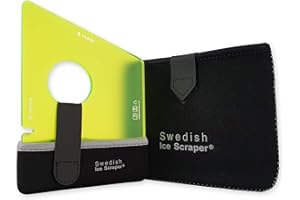 CHICHL Swedish Ice Scraper - 6mm Yellow with Neoprene Holder and Sleeve