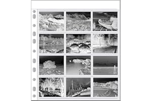ETONE 30 fogli di file di archiviazione di archiviazione 120 senza acidi, per 120 diapositive negative di pellicola in bianco e nero 6x6 645 6x17 (30xLX120)