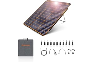 60W tragbares Solarpanel, faltbares Solarpanel-Ladegerät mit USB QC3.0 und Type-C PD3.0 (45 W), 20 V/3 A DC, kompatibel mit Jackery Explorer/Anker/Flashfish Power Station, Notebook, Wohnmobilbatterie