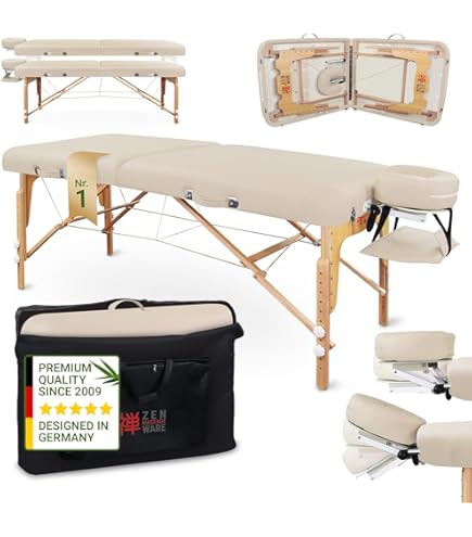 Saloniture Portable Professional Folding Massage Table With Carrying Case - Magenta