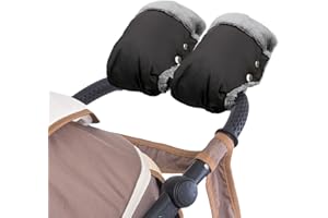 WENYA Pram Gloves, Stroller Fleece Pram Hand Warmer, Waterproof Windproof Anti-Freeze Extra Thick Handmuff for Pushchair, Stroller Accessories