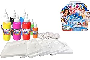 Simba 106322497 Aqua Gelz Set Deluxe Caballeros, Crea figuras 3D blanditas con moldes y geles de colores, Castillo de Caballeros incluido, Manualidades creativas a partir de 8 años (106322497)