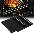 KitchenRaku Universal Oven Liners 32x50cm, Non-Stick and Heavy-Duty Oven Liners for Bottom of Oven - Home Accessories & Kitchen Accessories -Suitable for Most Ovens and Cookers (32x50cm, 2 PCS, Light