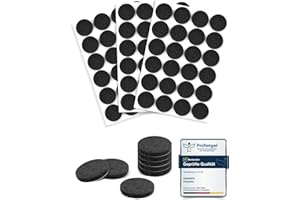VABNEER 72 Pieces Felt Pads, 20 mm Black Self-Adhesive Floor Protector Felt Pad, 5 mm Thick, Furniture Pads for Furniture Feet (Round, 20 mm)