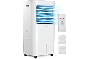 Pro Breeze 4-in-1 Air Cooler with 10 Litre Capacity, Remote Control, 3 Fan Speeds & LED Display. Powerful Evaporative Air Cooler with Built-in 7.5 Hour Timer & Automatic Oscillation for Home & Office