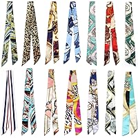 Set Di 4 Foulard In Raso Per Donne - Sciarpe Eleganti Per Collo, Borse E Capelli, Design Alla Moda