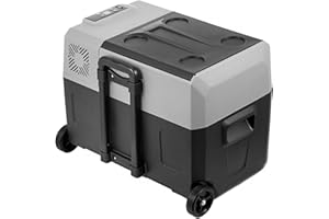 VEVOR Mini Réfrigérateur de Voiture Mini Frigo Silencieux Portable 220V/30L avec Panneau Numérique -20 à 20℃ pour Maison, Voiture et Camping 58 * 36.8 * 36.1CM