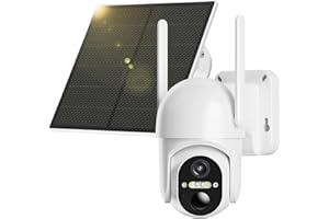 NUASI Caméra de Surveillance extérieure 4G LTE - Batterie avec Carte SIM et Carte mémoire de 32 Go - Caméra PTZ Solaire sans Fil 2K - sans Wi-FI - Pivote à 355°/100° - Vision Nocturne Couleur - Audio