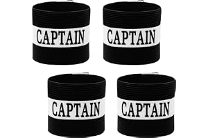 Bremorou 4 st Captain armband för fotbollsträning kapten armband andas elastiskt fotboll kapten armband ledare armband fotboll rugby basket spelare band tvättbart för ungdomar vuxna
