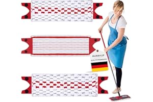 HURRY UP Recharge Vileda Serpillere, Lot De 3 Serpillere Vileda, Recharge Vileda Balai Serpillere, Vileda Recharge Ultramax pour Les Systèmes De Balais à Plats Vileda, pour Tous Types De Sols