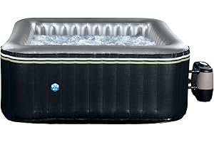 NETSPA Spa carré gonflable Aspen - 4 places - noir