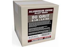 INTERACTIVIA #80 Aluminum Oxide - 8 LBS - Medium Sand Blasting Abrasive Media for Blasting Cabinet and Blasting Guns.