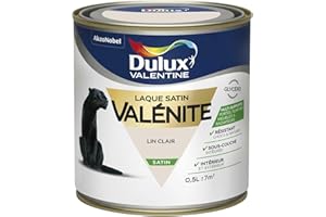 Dulux Valentine Peinture Laque Valénite Glycéro multisupport intérieur-extérieur – Grande résistance pour boiseries et ferronneries - aspect Satin Lin Clair 0,5 L - 5211434