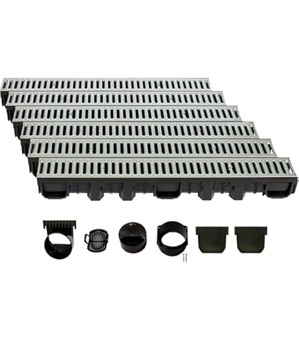 Easy Drain Compact afvoergoot enkele plaat met zijuitloop 6x150cm 50mm