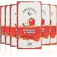 Brodies Rooibos and Apple Tag and Envelope - 6 Tea Boxes of 20 Tea Bags each (120 Tea Bags) - Infusion of natural nutty tase combined with the flavour of Apple. Caffeine Free