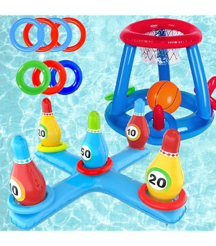 Aufblasbares Ringwurfspiel Für Kinder & Familie | Outdoor/Indoor | Ostern & Gartenparty