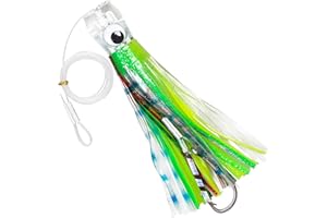 OROOTL Leurre de Pêche à la Traîne en Eau Salée Offshore Big Game Leurre de Pêche pour Thon Mahi Marlin Delphin Wahoo Trolling Skirted Leurre de Pêche en mer Profonde