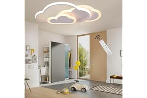 GHiycotdl Plafoniera Cameretta Bambini,52Cm Plafoniera Led Soffitto Dimmerabile Con Telecomando, 3000-6500K Applique Da Parete Interno Per Camera Da Letto E Soggiorno Dei Bambini