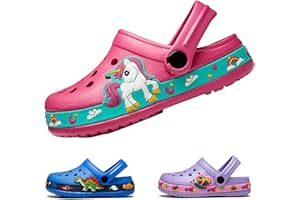 AVASAGS Unisex Kinder Clogs Pantoletten Mädchen Atmungsaktiv Hausschuhe Sandalen Jungen Badeschuhe Pantoletten rutschfeste Gartenschuhe