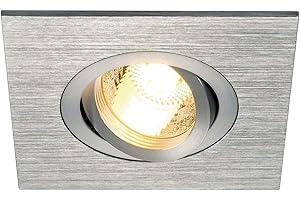 SLV NEW TRIA XL CARRE GU10 encastré, alu brossé, max. 50W , clips ressorts
