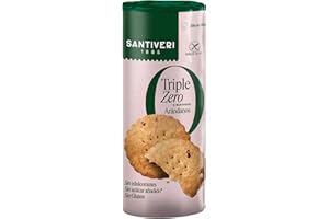 SANTIVERI - Galletas Arándanos Triple Zero, Galletas Crujientes con Avena Integral y Arándanos Rojos, Altas en Fibra, Sin Edulcorantes, Sin Azúcar Añadido Ni Gluten, Vegano - 205 g